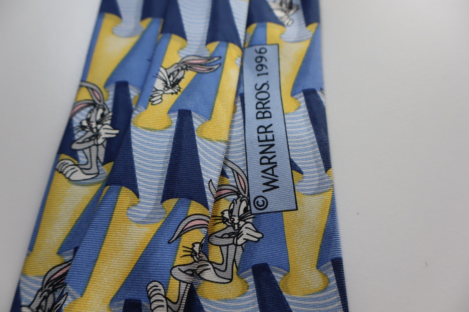 LOONEY TUNES WARNER BROS 100% SILK TIE SETA CRAVATTA NECKTIE MADE IN ITALY