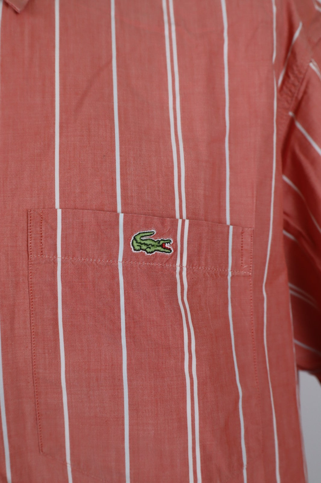 LACOSTE CAMICIA RIGHE SLIM FIT UOMO TG. 41 MAN CASUAL VINTAGE SHIRT COTTON