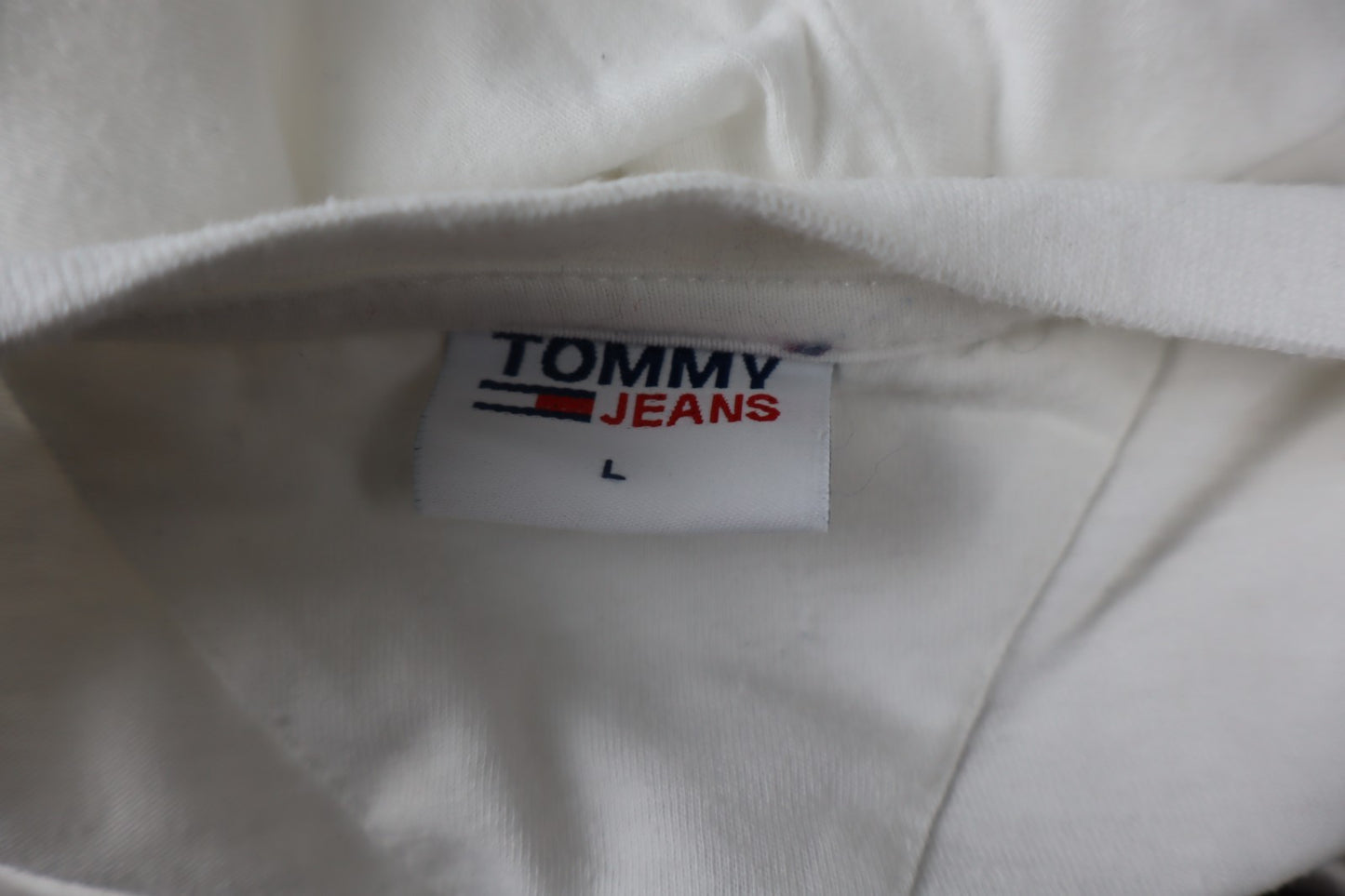 TOMMY HILFIGER MAGLIA UOMO TG L MAN T-SHIRT CASUAL VINTAGE COTONE COTTON BIANCO