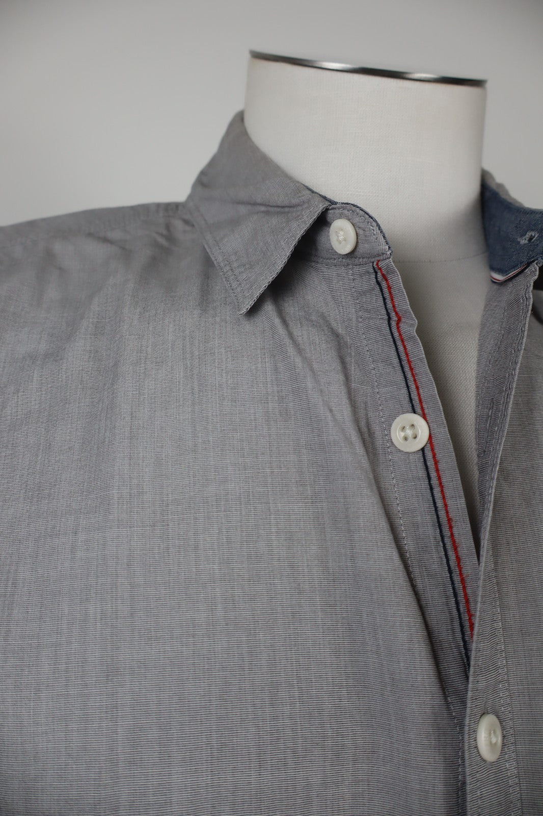 TOMMY HILFIGER DENIM CAMICIA UOMO COTONE TG. L MAN CASUAL VINTAGE SHIRT COTTON