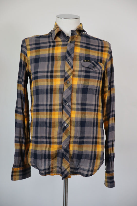 WRANGLER CAMICIA UOMO COTONE TG S MAN CASUAL VINTAGE SHIRT COTONE FLANELLA