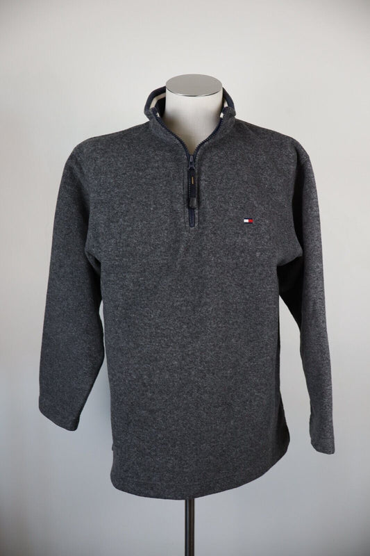 TOMMY HILFIGER FELPA CON ZIP UOMO Tg S MAN SPORT JACKET SWEATSHIRT VINTAGE