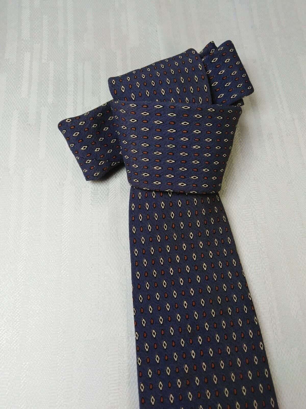 ANGELO MARINO 100% SILK TIE SETA CRAVATTA NECKTIE ITALY VINTAGE CLASSIC