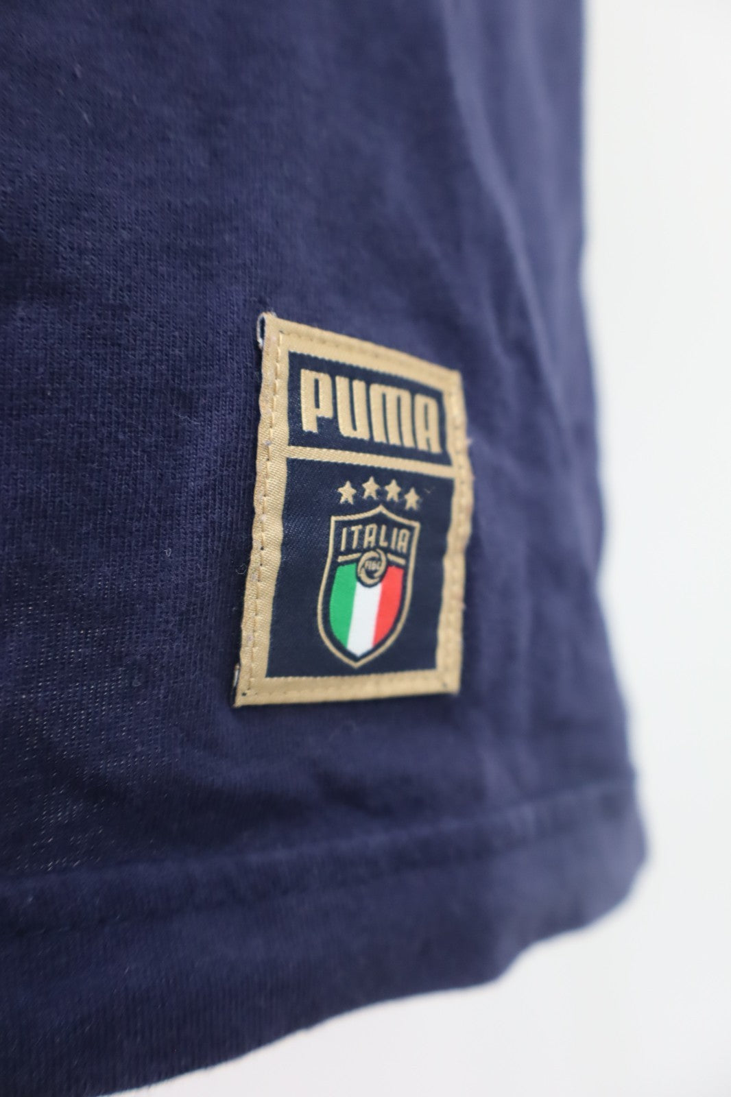 PUMA ITALIA FIGC CALCIO MAGLIA UOMO TG. L MAN T-SHIRT VINTAGE CASUAL COTONE
