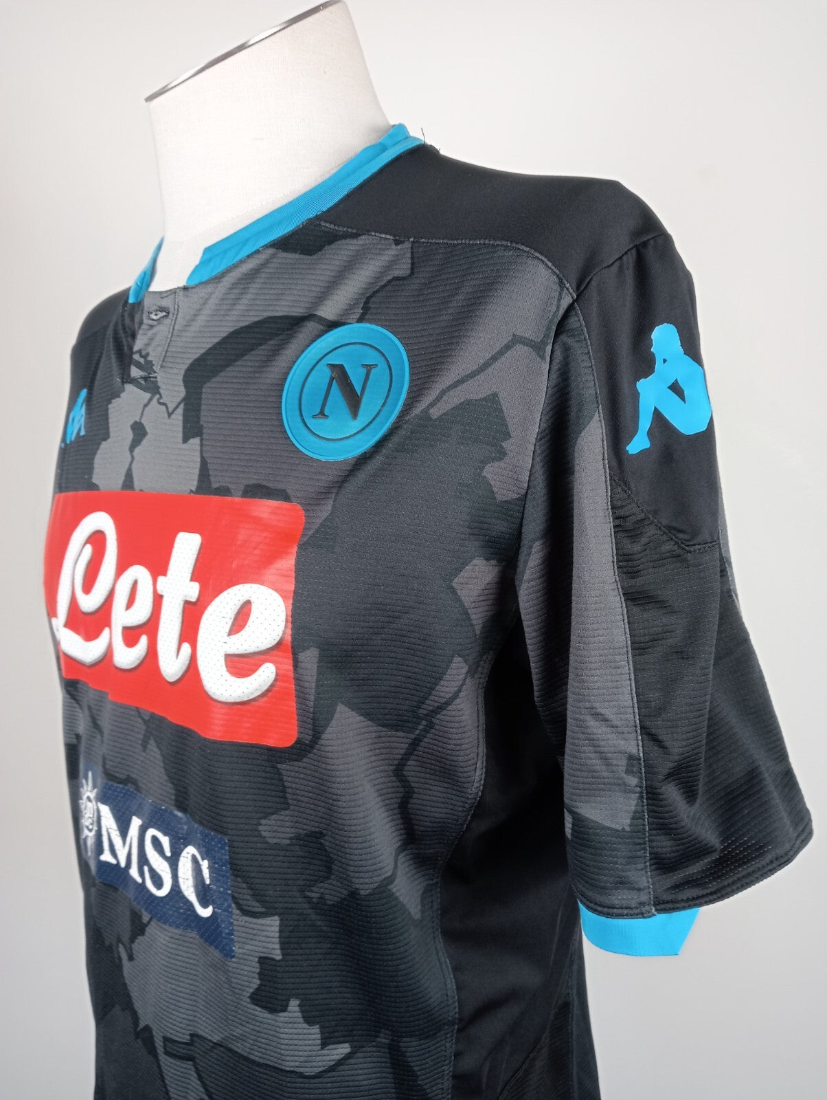 KAPPA NAPOLI MAGLIA CALCIO Tg XL UOMO MAN T-SHIRT SOCCER SPORT  JERSEY 19/20