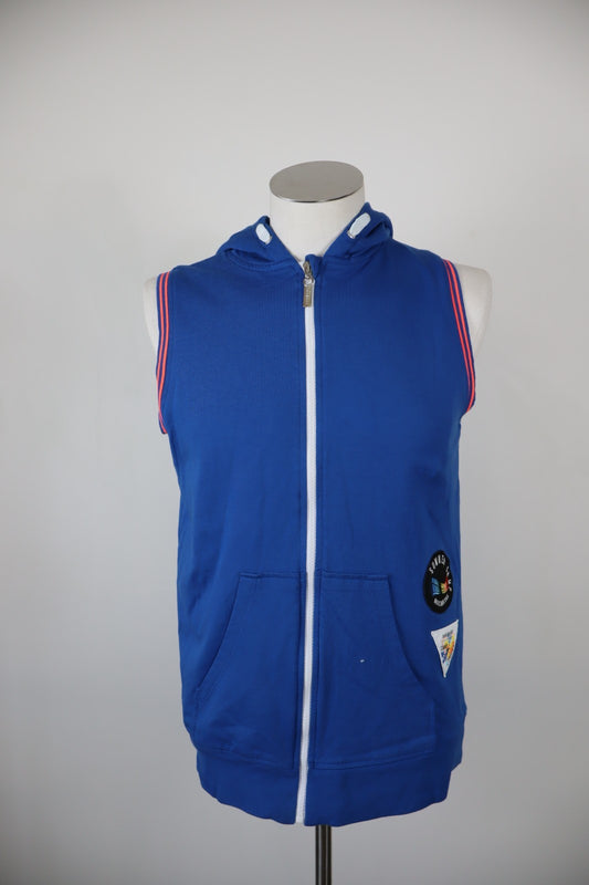 BIKKEMBERGS FELPA SMANICATA CAPPUCCIO MAGLIA UOMO Tg M MAN SWEATSHIRT VINTAGE