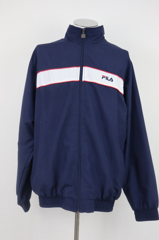 FILA GIACCA SPORT CON ZIP UOMO Tg L MAN JACKET CASUAL VINTAGE