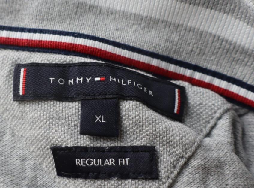 TOMMY HILFIGER MAGLIA POLO UOMO XL MAN T-SHIRT CASUAL VINTAGE COTONE COTTON LOGO