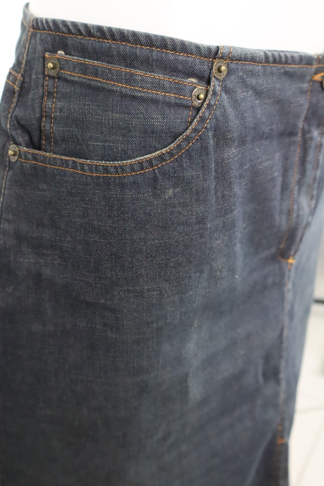 HENRY COTTON'S JEANS GONNA DENIM DONNA WOMAN SKIRT Tg. 48 CASUAL VINTAGE COTONE