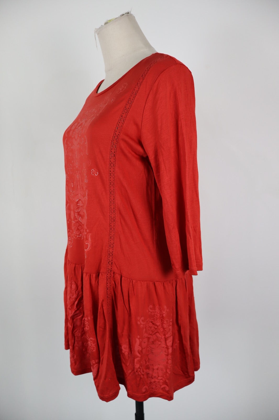 DESIGUAL VESTITO ABITO DONNA TG. L  WOMAN CASUAL VINTAGE DRESS COTONE