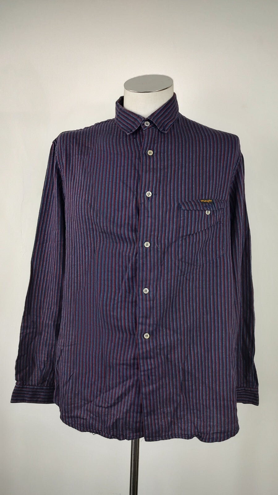 WRANGLER CAMICIA UOMO TG. 40 CM / 16 MAN CASUAL VINTAGE SHIRT COTONE