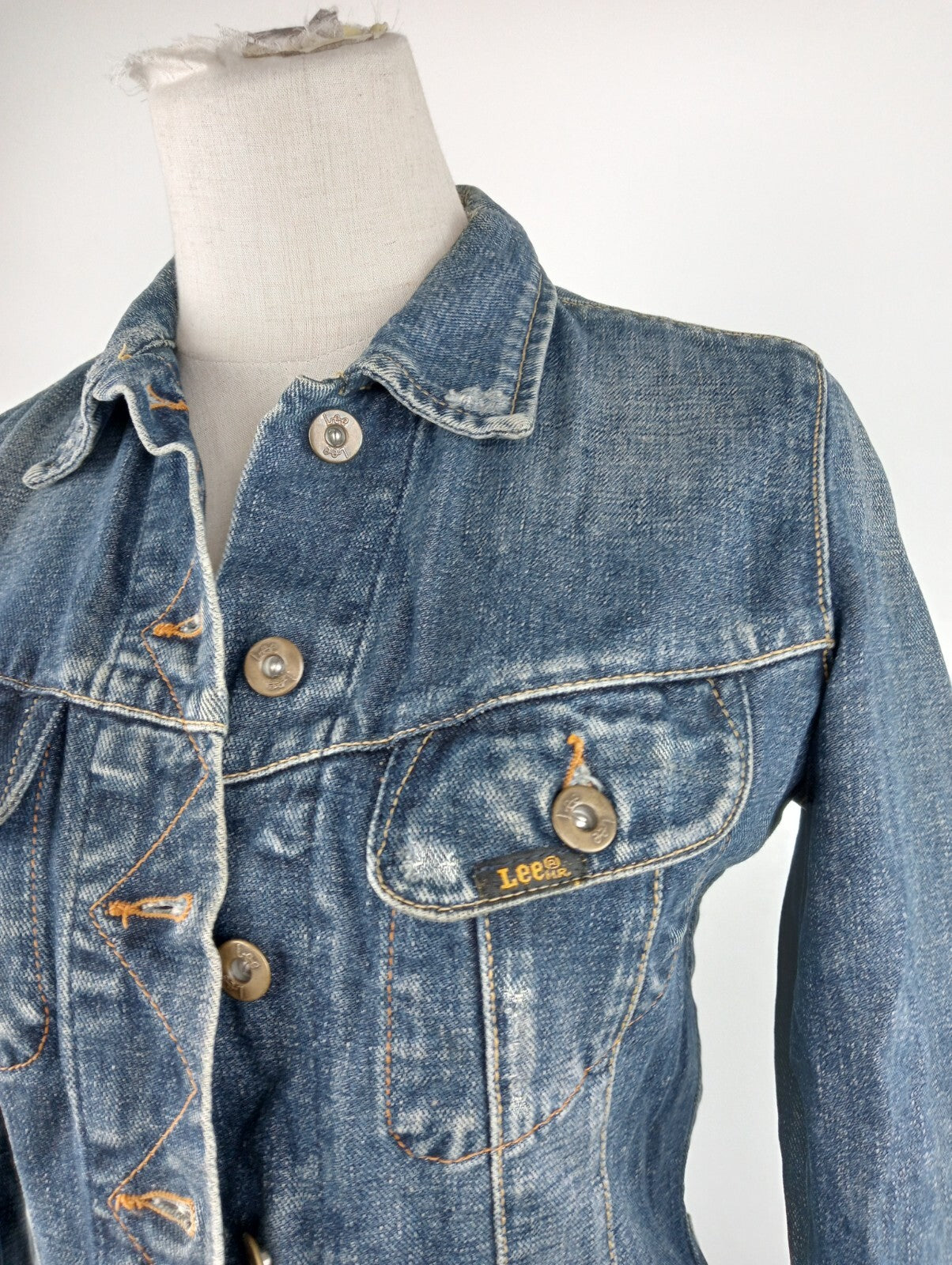 LEE JEANS GIUBBINO DONNA Tg. XS WOMAN CASUAL JACKET COTONE DENIM ITALY