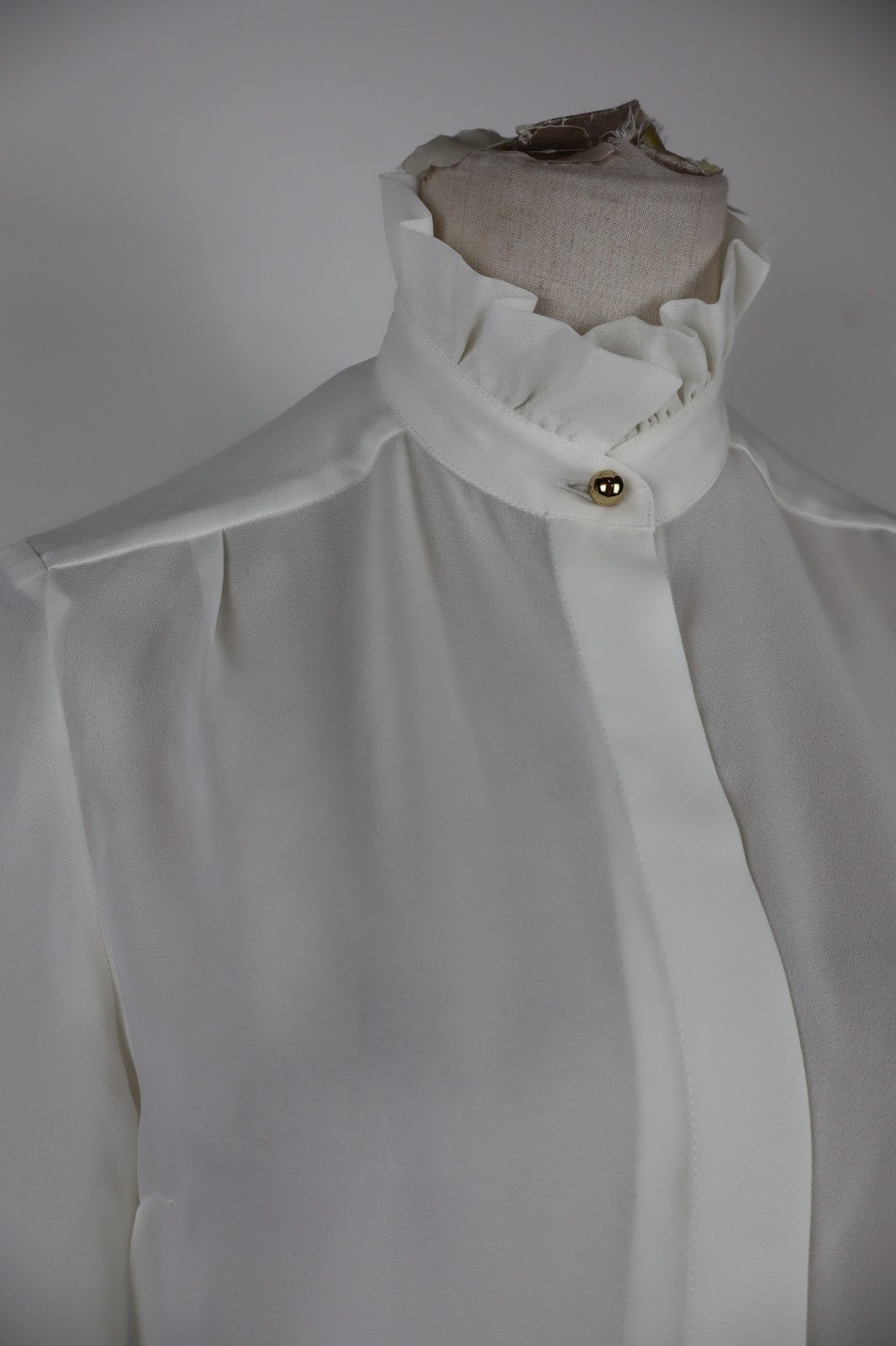 JECKERSON CAMICIA MANICA LUNGA DONNA TG. XS WOMAN SHIRT CASUAL VINTAGE BIANCO