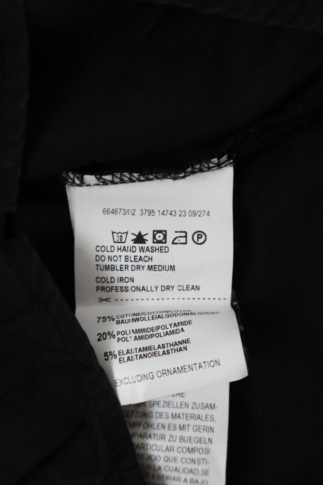 TRUSSARDI TRU CAMICIA DONNA TG. XL WOMAN SHIRT CASUAL VINTAGE NERA BLACK