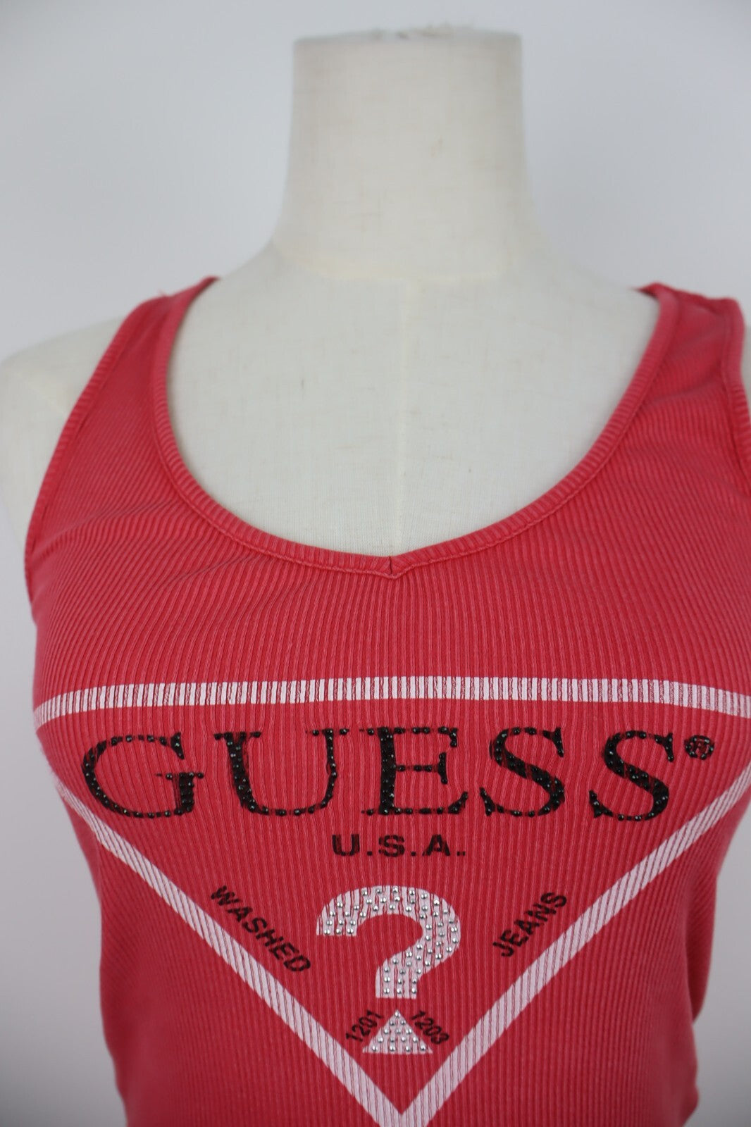 GUESS MAGLIA DONNA TG. S WOMAN CASUAL VINTAGE T-SHIRT COTONE TOP