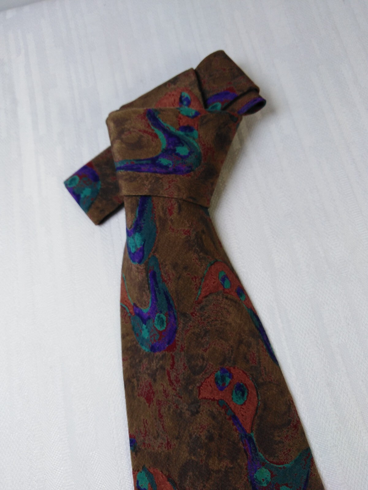 UNGARO PARIS 100% SETA SILK TIE CRAVATTA NECKTIE ITALY VINTAGE CLASSIC
