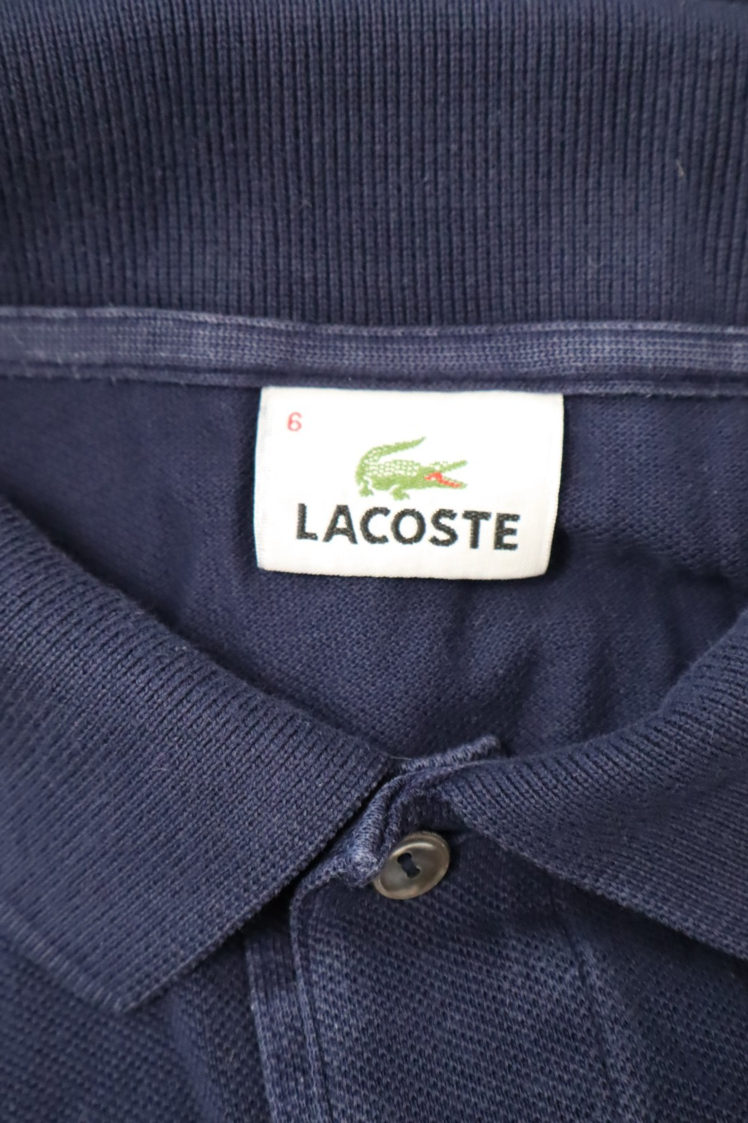 LACOSTE POLO MAGLIA UOMO COTONE TG. 6 MAN COTTON T-SHIRT CASUAL VINTAGE LOGO