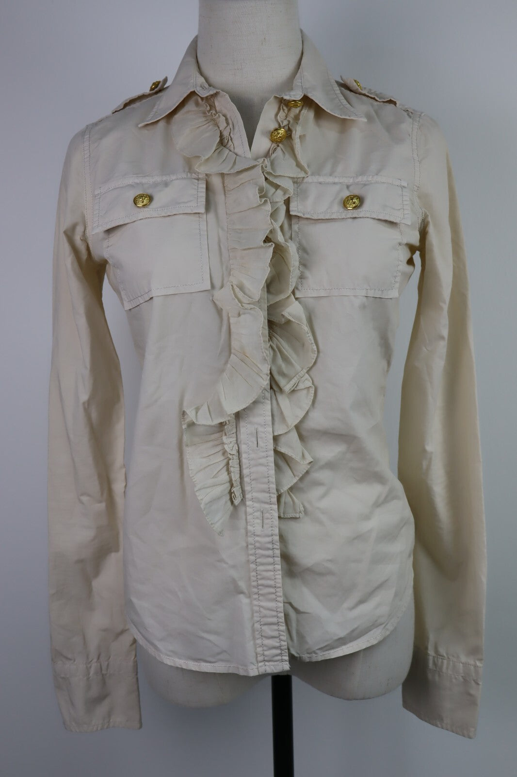 LAUREN RALPH LAUREN CAMICIA DONNA TG. S WOMAN SHIRT CASUAL VINTAGE COTONE