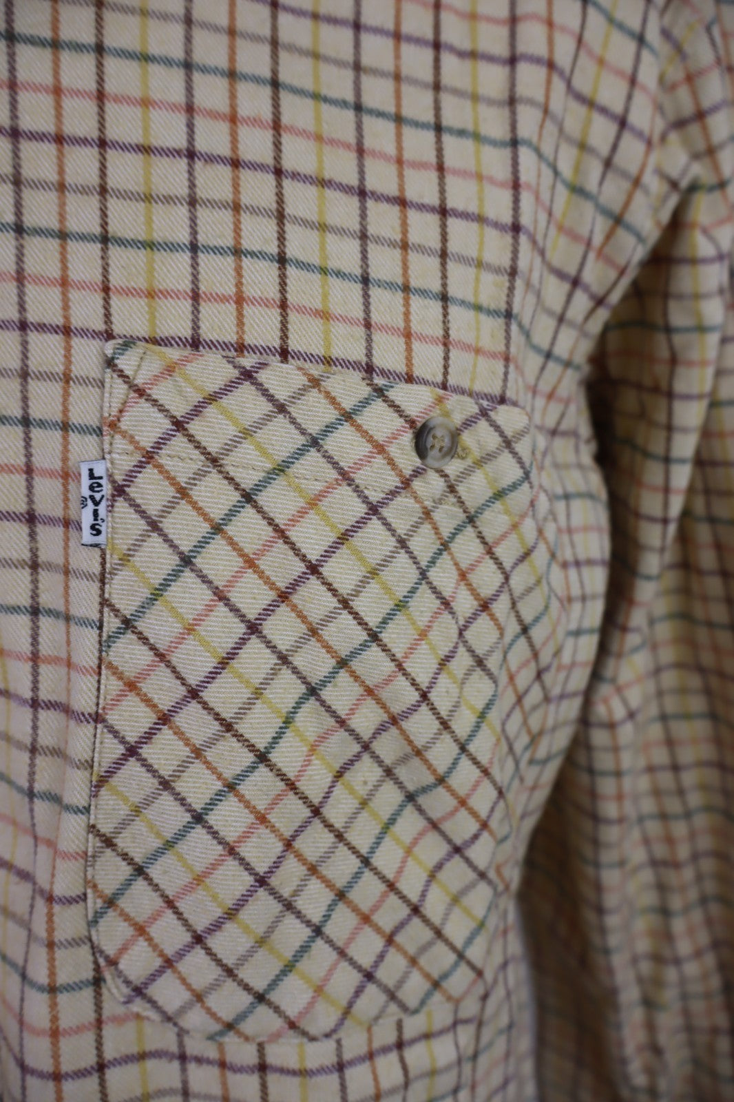 LEVI'S CAMICIA COTONE UOMO TG. L MAN CASUAL VINTAGE SHIRT LOGO COTTON