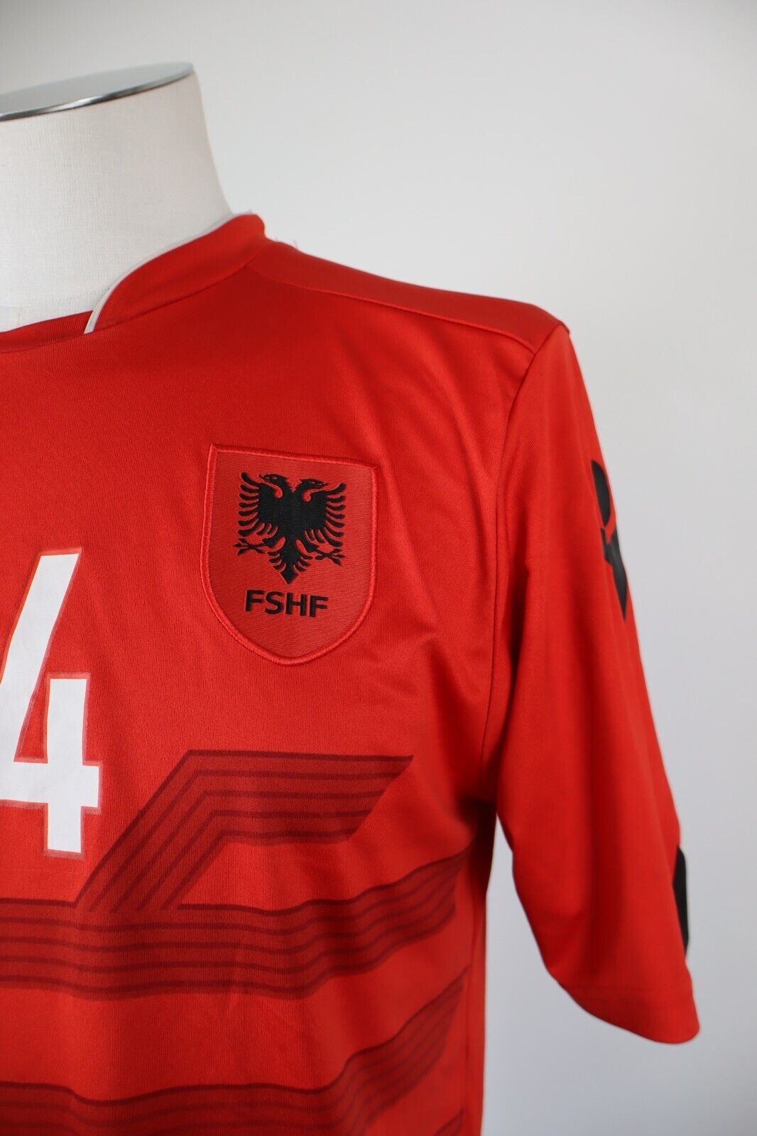 MACRON ALBANIA XHAKA N 14 MAGLIA CALCIO UOMO Tg S SOCCER JERSEY TRIKOT 15/16