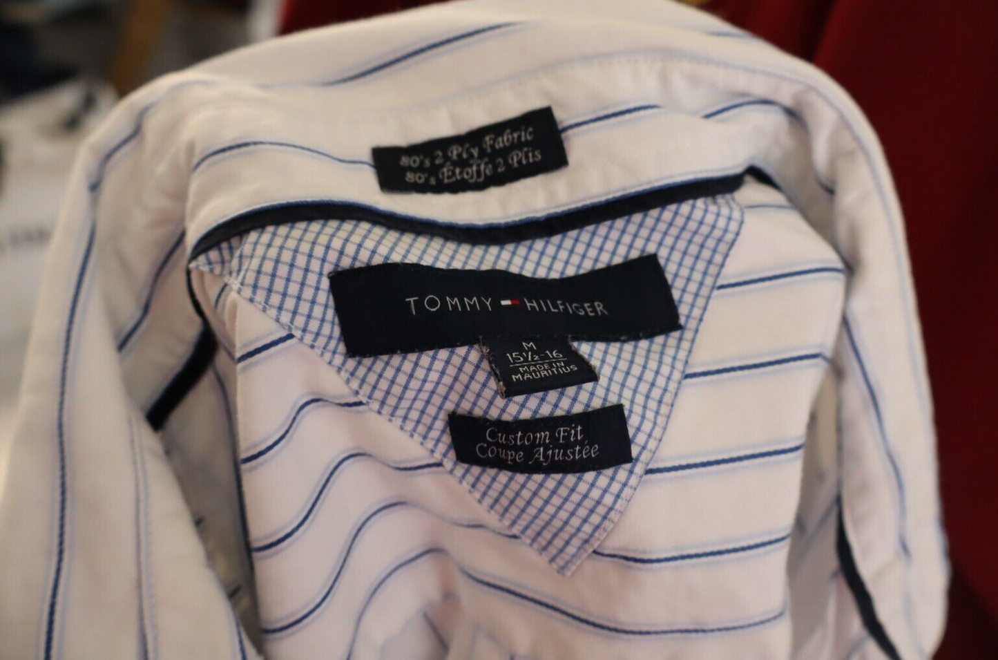 TOMMY HILFIGER CAMICIA UOMO TG. M MAN CASUAL VINTAGE SHIRT COTONE COTTON