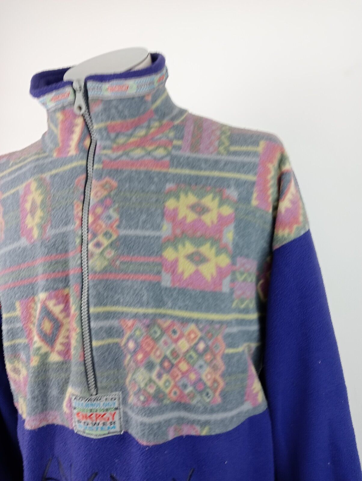 ENERGIE FELPA ZIP UOMO Tg M MAN SPORT MAGLIA SWEATSHIRT VINTAGE