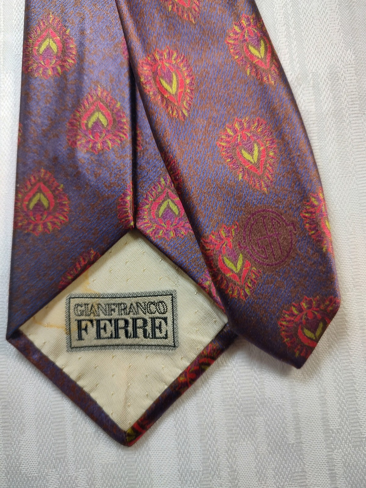 GIANFRANCO FERRE' 100% SILK TIE SETA CRAVATTA NECKTIE MADE IN ITALIA CLASSIC