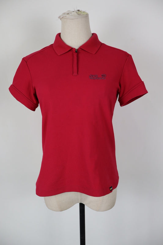 JACK WOLFSKIN POLO MAGLIA DONNA TG. S WOMAN SHIRT CASUAL VINTAGE CERNIERA