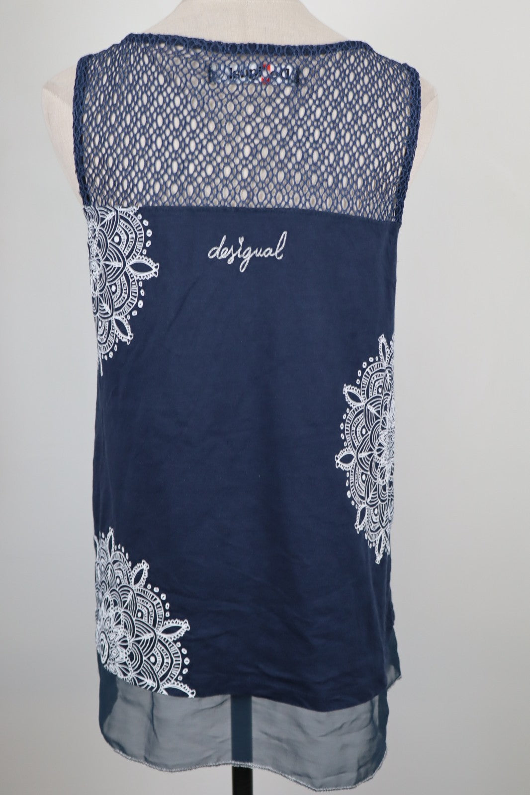 DESIGUAL MAGLIA DONNA TG. L WOMAN CASUAL VINTAGE T-SHIRT COTONE
