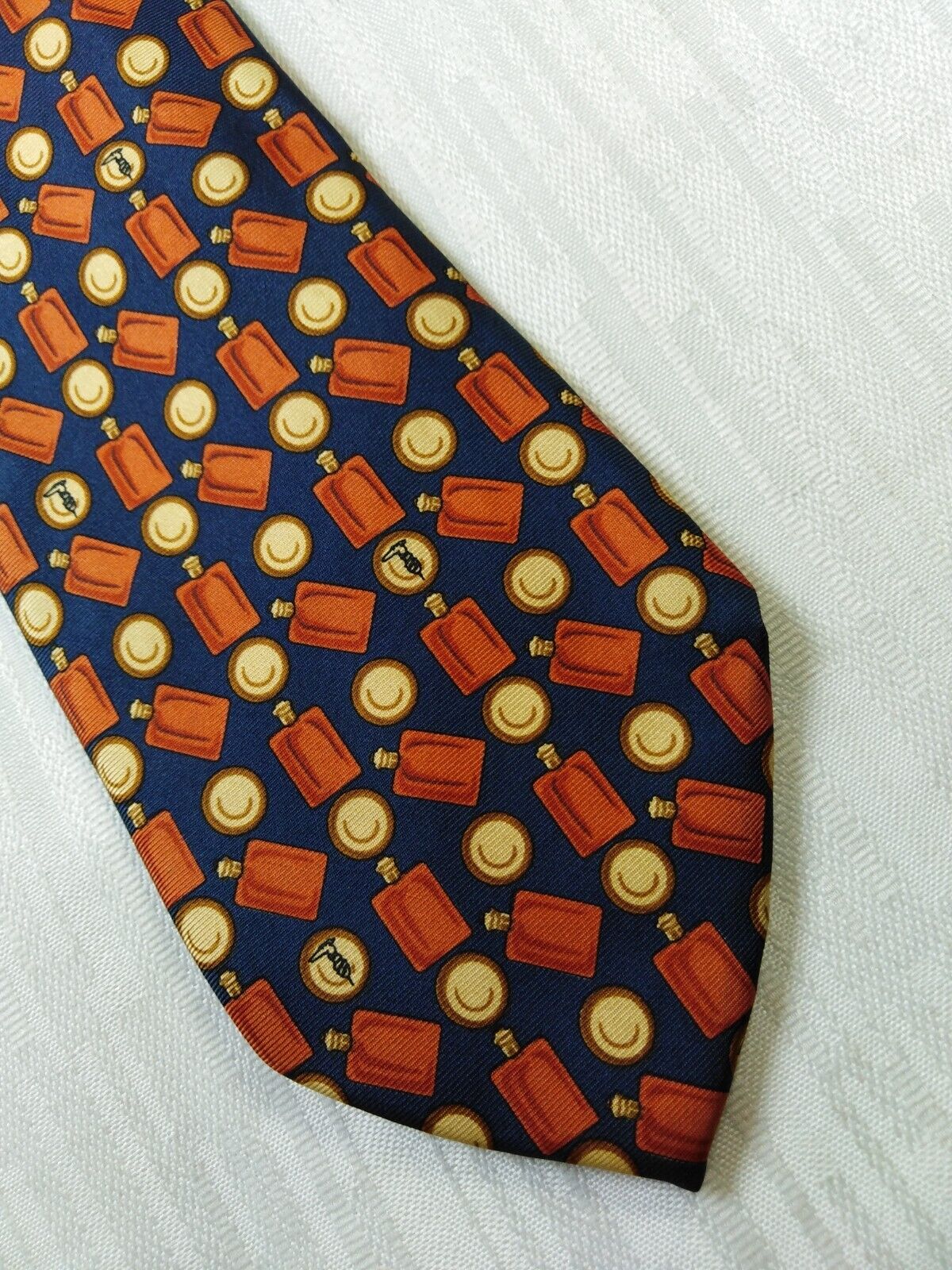 TRUSSARDI PARFUM 100% SILK TIE SETA CRAVATTA NECKTIE ITALY VINTAGE CLASSIC