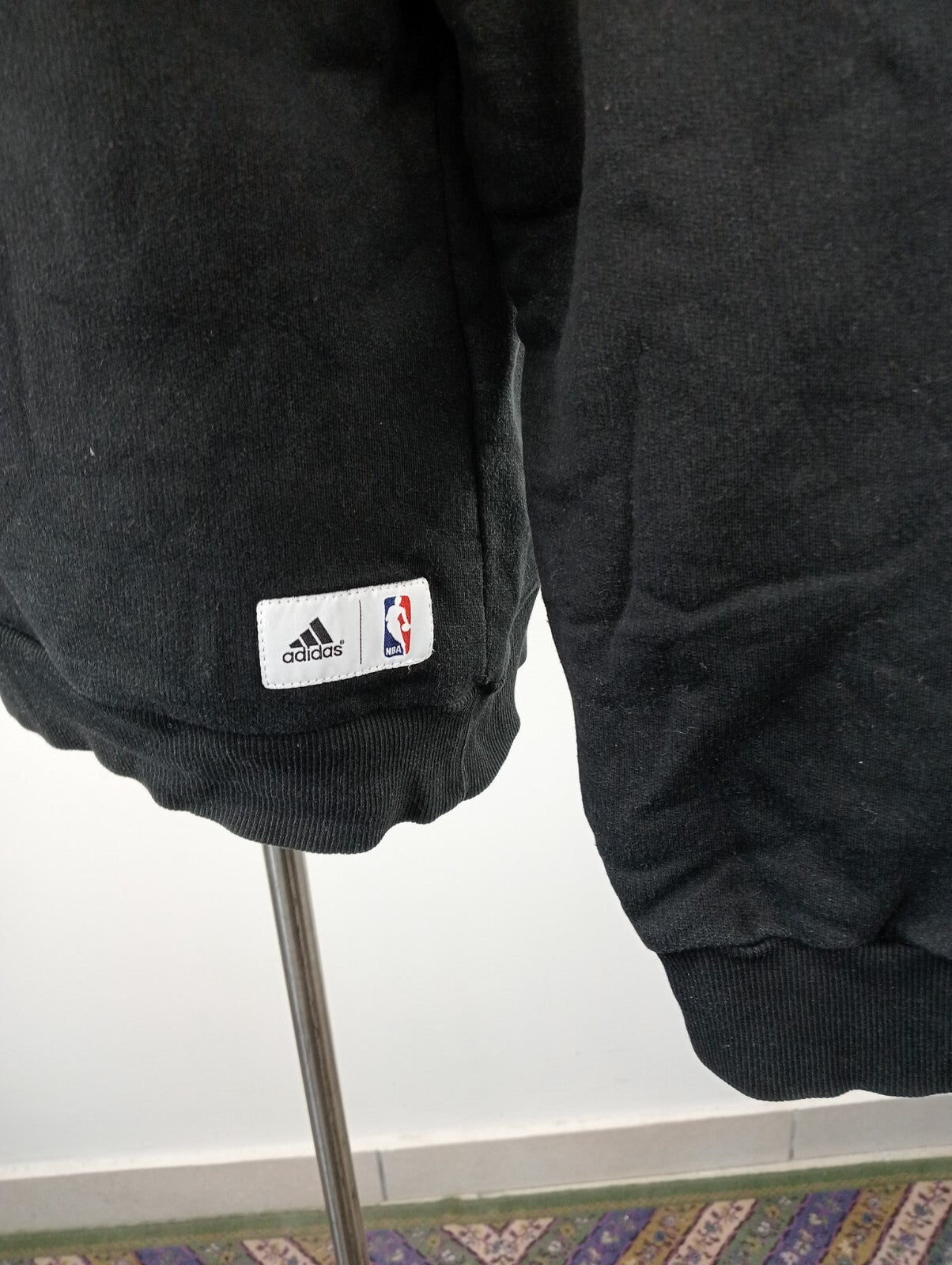 ADIDAS NBA NUGGETS DENVER FELPA BASKET UOMO Tg L MAN SPORT SWEATSHIRT COTONE