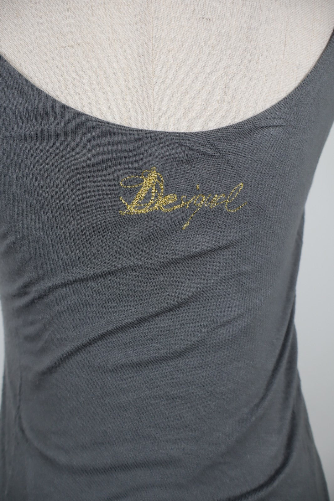 DESIGUAL VESTITO SMANICATO DONNA TG. M WOMAN CASUAL VINTAGE DRESS VISCOSA COTONE