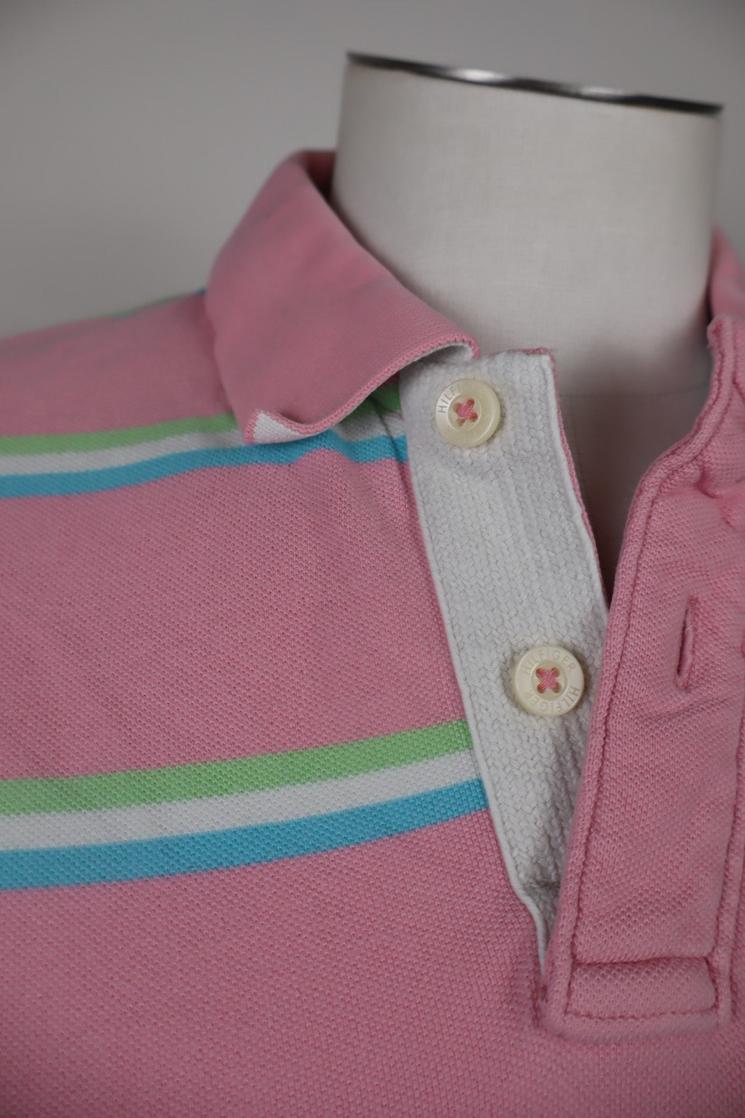 TOMMY HILFIGER MAGLIA POLO UOMO L MAN T-SHIRT CASUAL VINTAGE COTONE COTTON LOGO