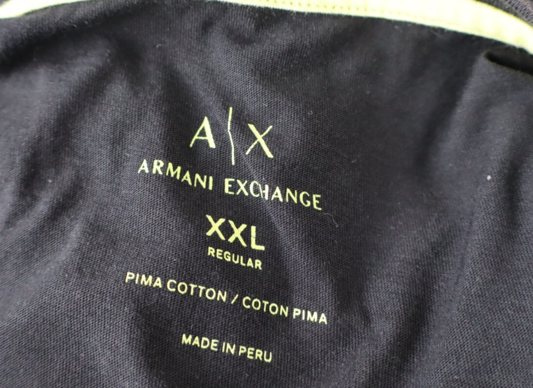 AX ARMANI EXCHANGE MAGLIA UOMO COTONE TG 2XL MAN COTTON T-SHIRT CASUAL VINTAGE