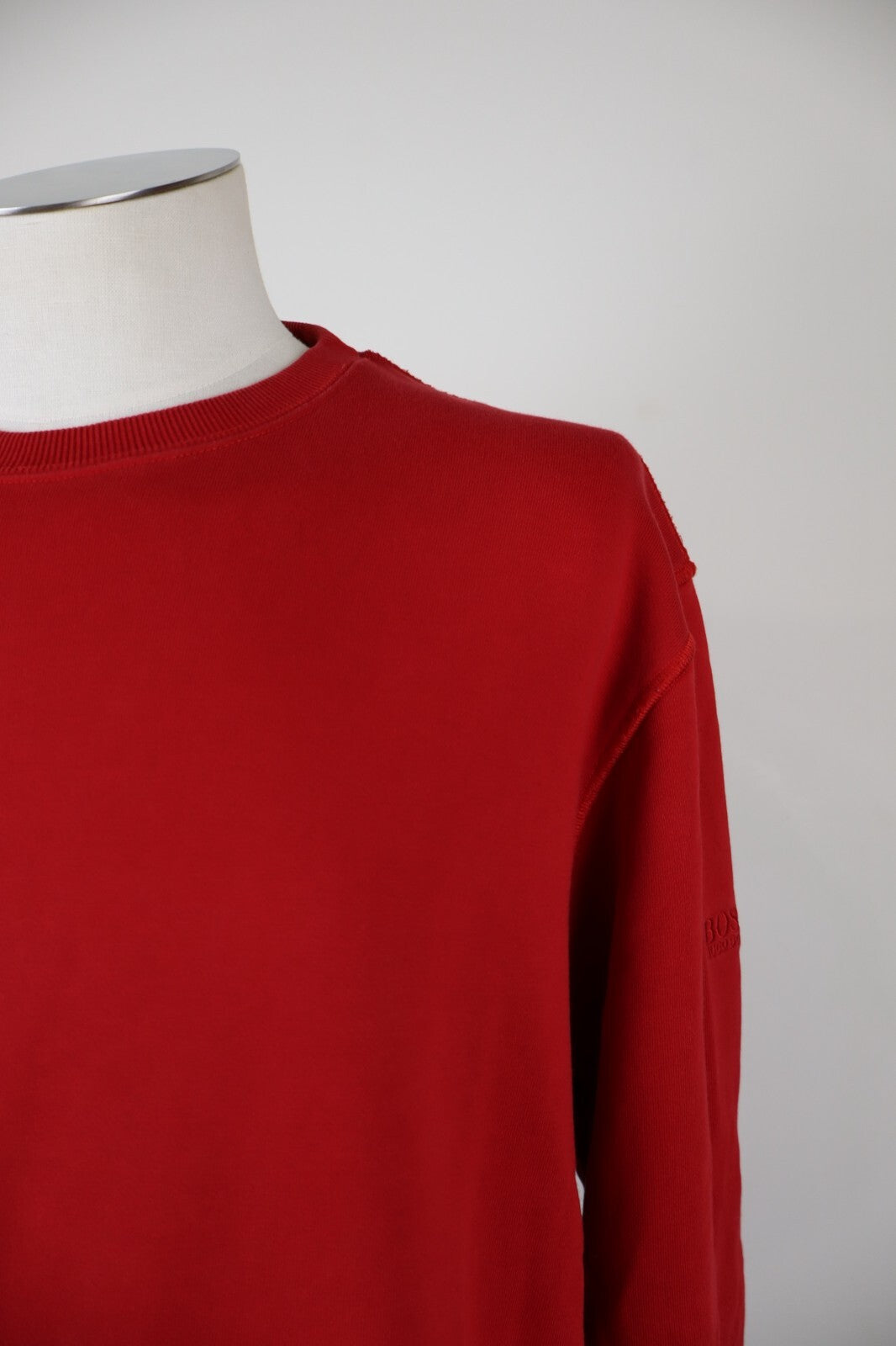 HUGO BOSS FELPA MAGLIA UOMO Tg XL MAN CASUAL VINTAGE SPORT SWEATSHIRT COTONE