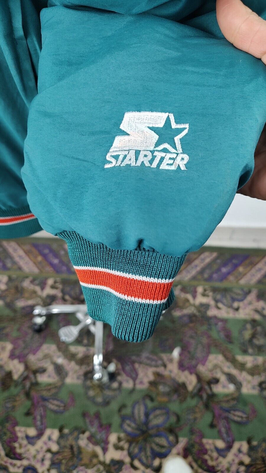 STARTER DOLPHINS GIUBBINO IMBOTTITO NFL FOOTBALL GIACCA UOMO TG L MAN JACKET