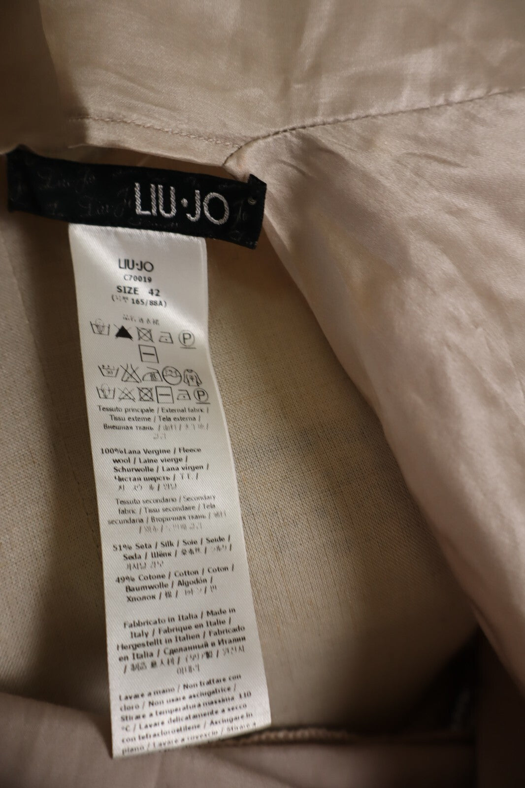 LIU JO MILANO VESTITO DONNA TG 42  WOMAN CASUAL VINTAGE DRESS ABITO SETA