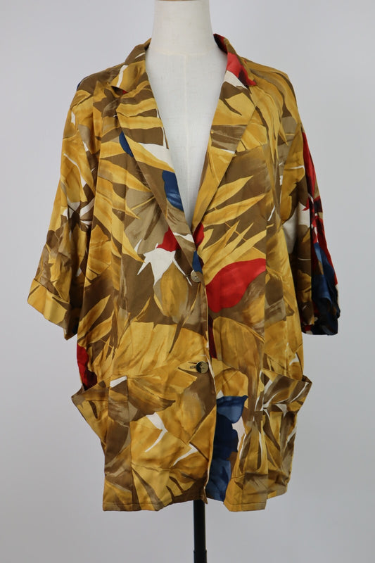 MARINA RINALDI BLAZER GIACCA DONNA Tg 31 WOMAN VINTAGE CASUAL JACKET COTONE