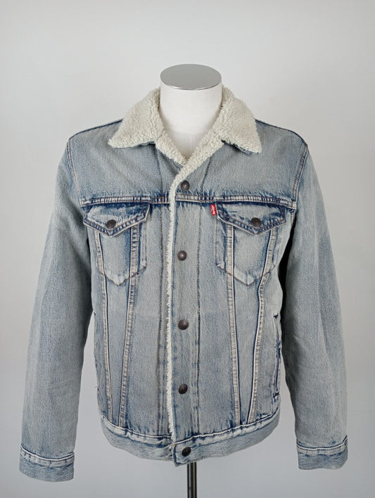 LEVI'S BIG E GIACCA GIUBBINO JEANS IMBOTTITO DENIM UOMO S CASUAL VINTAGE JACKET