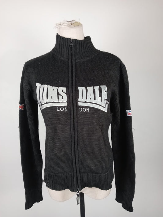 LONSDALE MAGLIONE CON ZIP DONNA Tg. L WOMAN CASUAL SWEATER WOOL LANA VINTAGE
