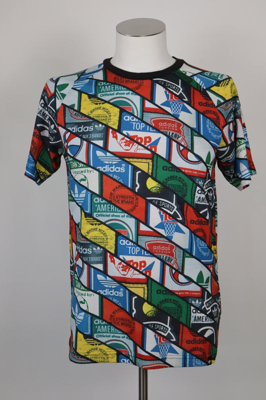 ADIDAS MAGLIA UOMO TG S MAN T-SHIRT CASUAL VINTAGE COTONE COTTON LOGO