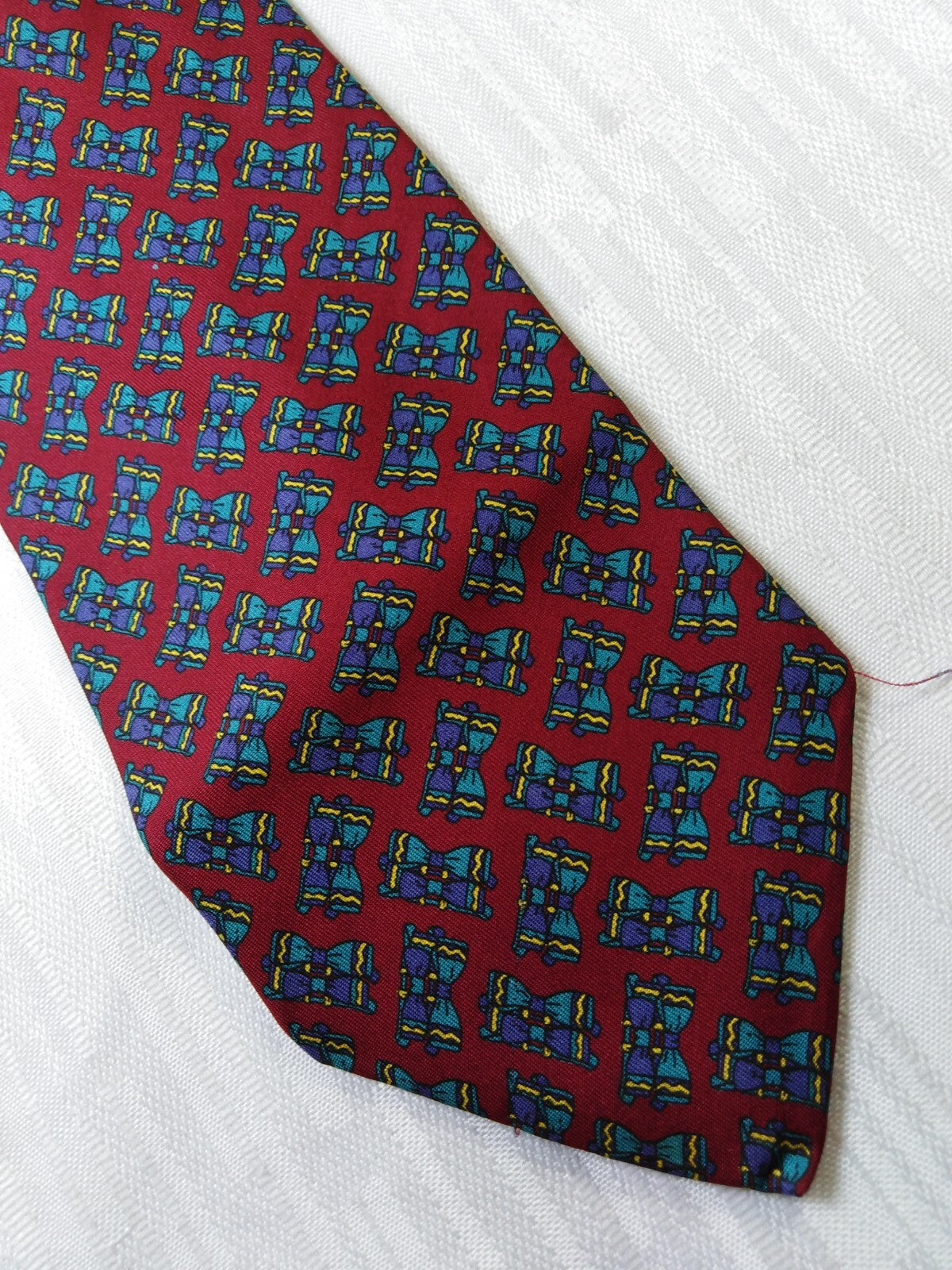 BARTON 100% SILK TIE SETA CRAVATTA NECKTIE ITALY VINTAGE CLASSIC
