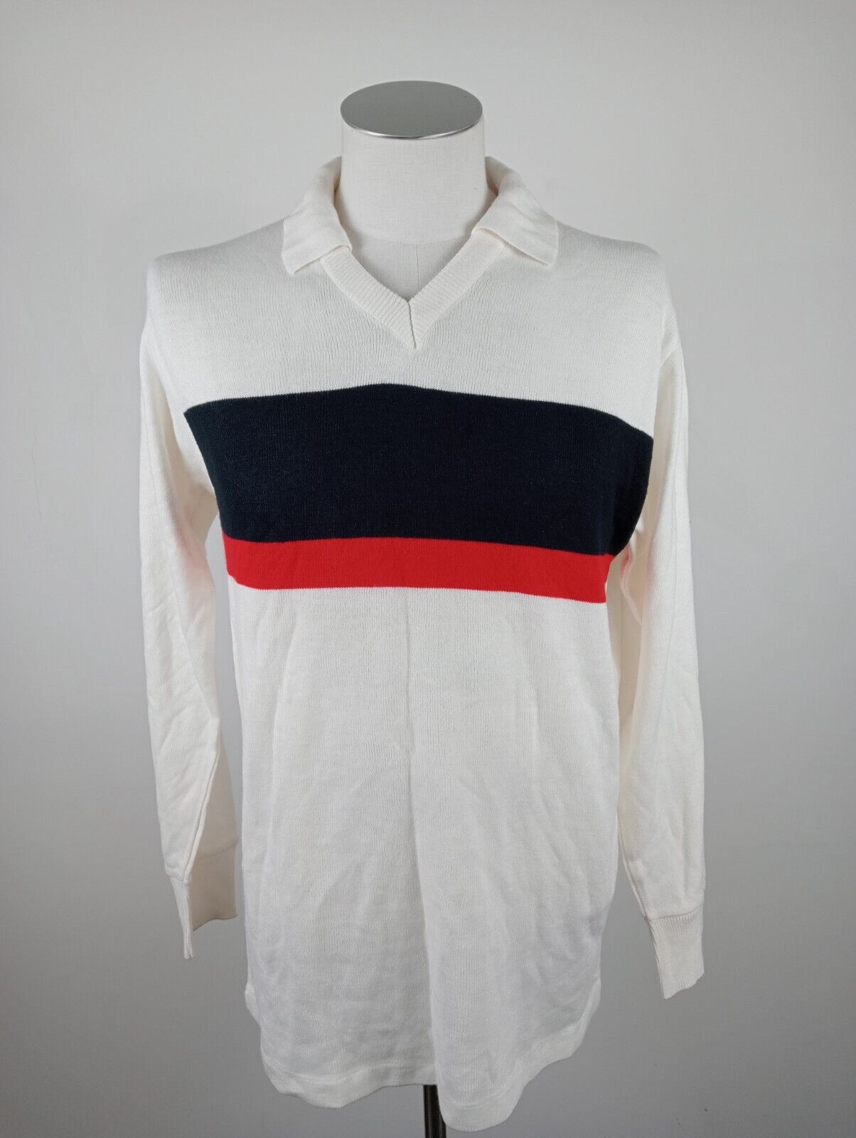 MAGLIA CALCIO N 5 LANA WOOL POLIESTERE UOMO Tg M SOCCER JERSEY VINTAGE SPORT