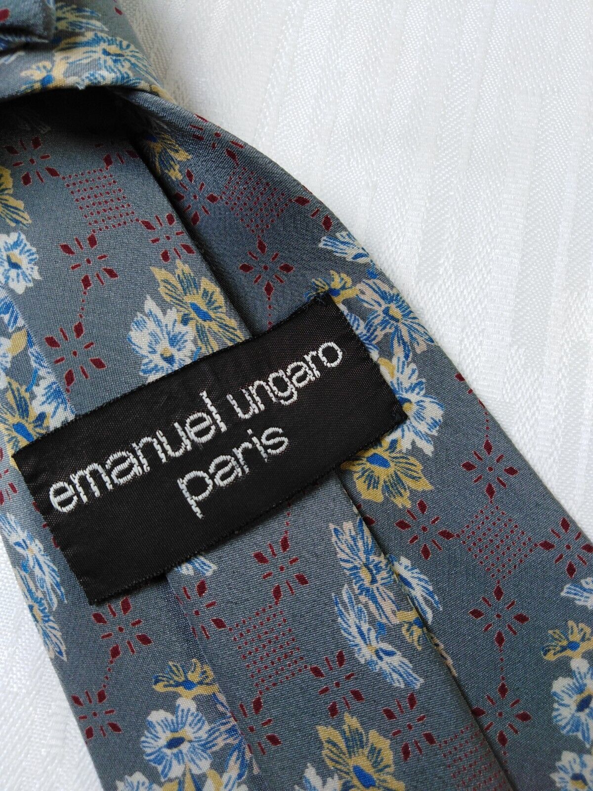EMANUEL UNGARO 100% SILK TIE SETA CRAVATTA NECKTIE MADE IN ITALY