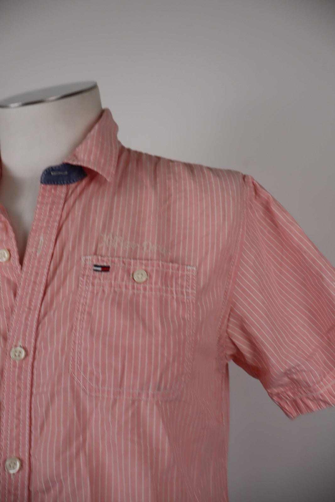 TOMMY HILFIGER DENIM CAMICIA UOMO COTONE TG M MAN CASUAL VINTAGE COTTON SHIRT