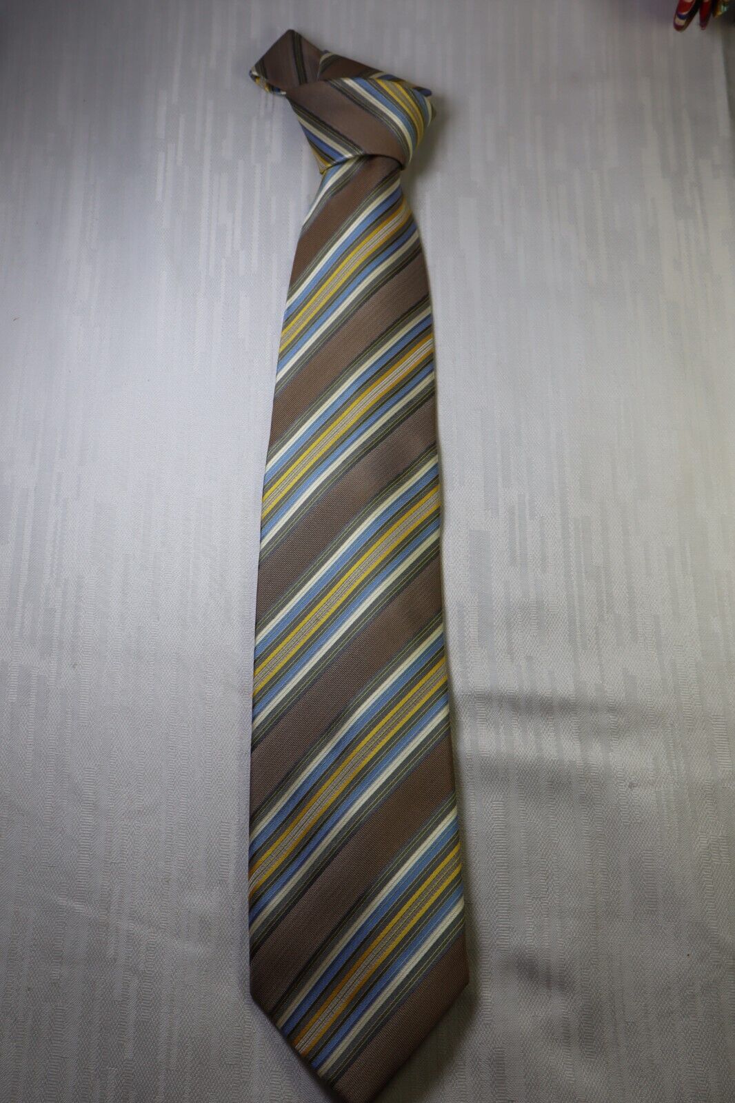 ANDREA CONTE NAPOLI SILK TIE SETA CRAVATTA NECKTIE MADE IN ITALY SELF TIPPED