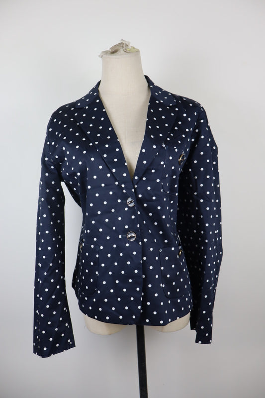 EMME MARELLA BLAZER GIACCA COTONE DONNA Tg 52 WOMAN CASUAL VINTAGE JACKET POIS