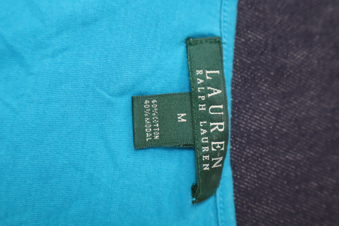 LAUREN RALPH LAUREN  MAGLIA DONNA TG. M WOMAN T-SHIRT CASUAL VINTAGE RUCHE