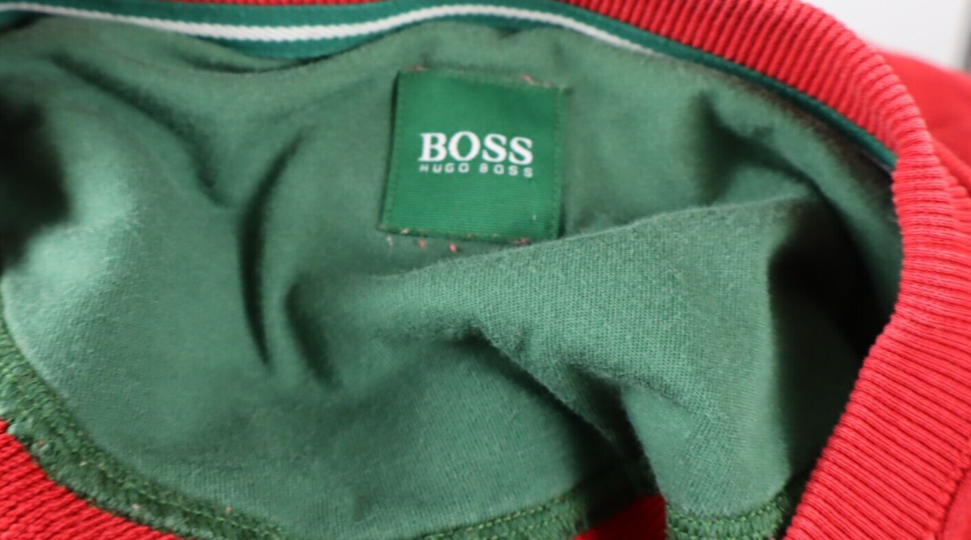 HUGO BOSS FELPA MAGLIA UOMO Tg XL MAN CASUAL VINTAGE SPORT SWEATSHIRT COTONE
