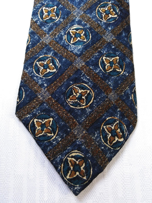 BUGATTI 100%  SILK TIE SETA CRAVATTA NECKTIE MADE IN ITALY